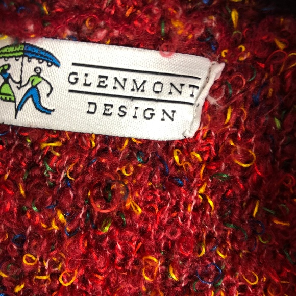 Vintage Long Red Fringe Boho Fall Cardigan - Picture 4 of 8